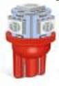 foco led lagrimas-a TAMAÑO #T10 "ROJO"