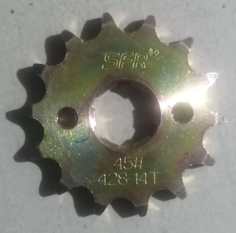 Piñon 14T CG125  dorada  SFR