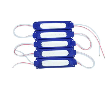 Cintillo de led retangulo  pequeño azul